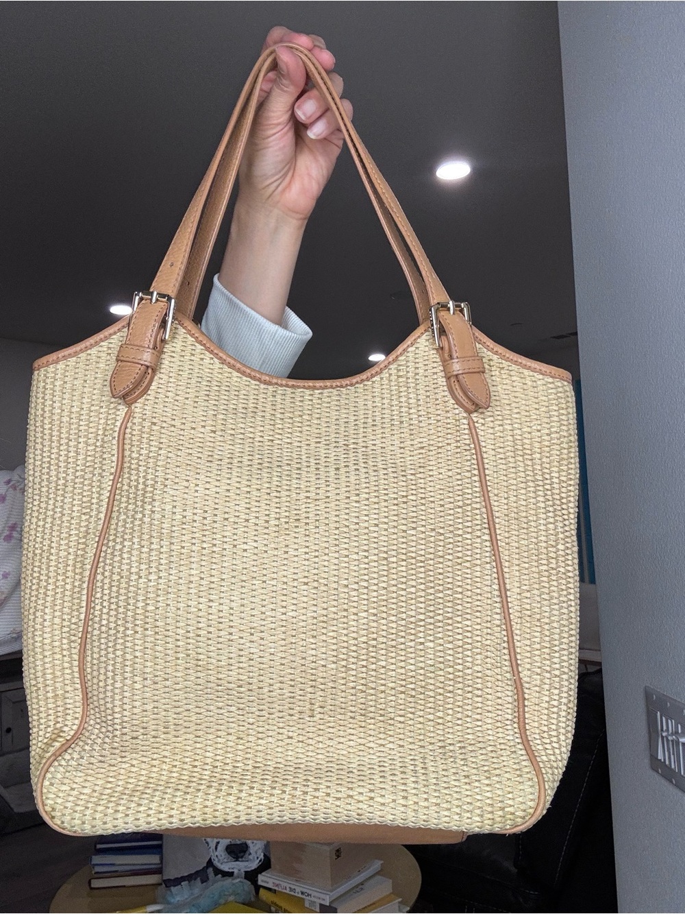 Tory Burch Raffia Straw Tote - Picture 8 of 14